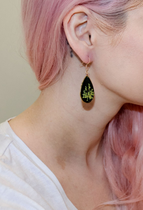 Kolczyki "Szmaragdowe złoto"