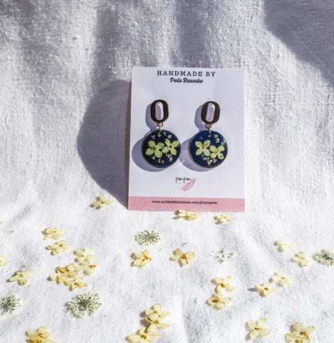 Kolczyki "Granatowa oaza"