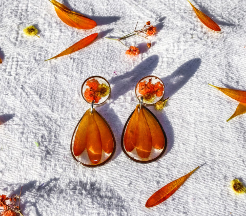 Kolczyki "Promyki słońca"