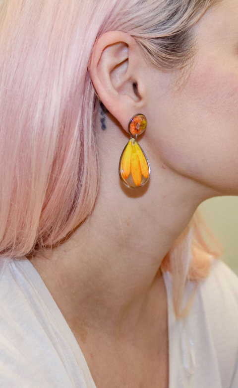 Kolczyki "Promyki słońca"