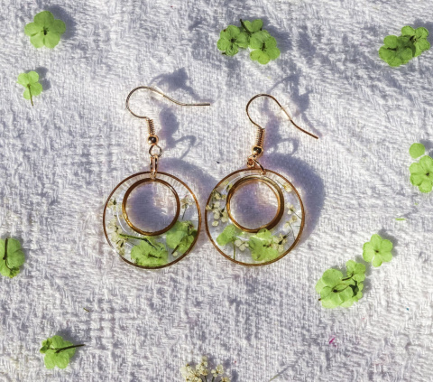 Kolczyki "Wiosna na okrągło"