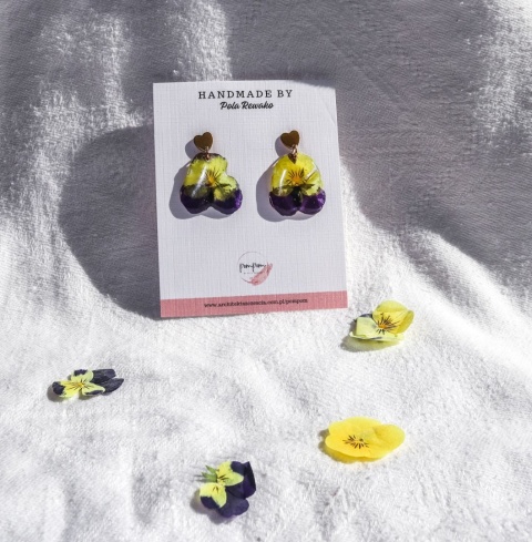 Kolczyki "Zwiewne bratki"