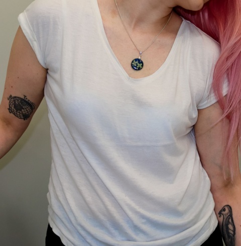 Naszyjnik "Granatowa oaza"