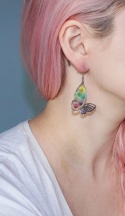 Kolczyki "Kolorowy motyl"
