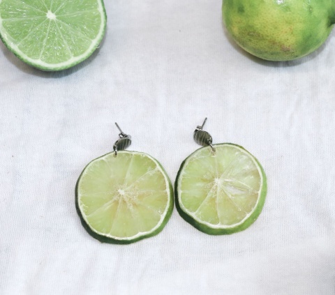 Kolczyki "Lime Twist"